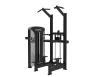 PrimePower PPF-K609 assisted chin / dip, gunmetal grey frame, black shroud with silver trim, burgundy upholstery