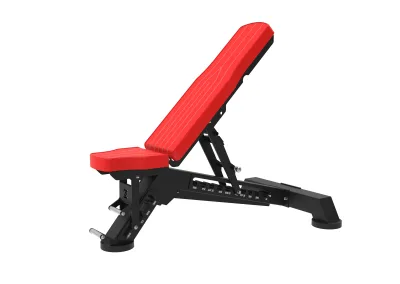PrimePower Adjustable Dumbbell Bench PPF-A851, black frame, red accents, red upholstery