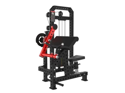 PrimePower PPF-K115 biceps curl and triceps extension combo, black frame with red cam-disc lever