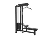 PrimePower PPF-K110 lat pulldown and seated row combo, all-black frame with weight stack and long bench