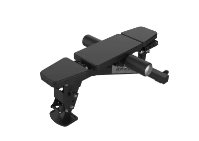 PrimePower PPF-K188 Adjustable FID Weight Bench, black frame, black upholstery