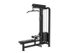 PrimePower PPF-K110 lat pulldown and seated row combo, all-black frame with weight stack and long bench
