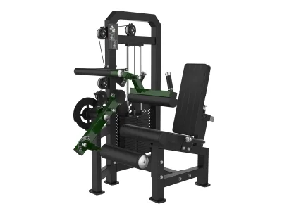 PrimePower Leg Extension / Leg Curl Combo PPF-A912, black frame, dark-green accents, black upholstery PrimePower Leg Extension / Leg Curl Combo PPF-A912, black frame, dark-green accents, black upholstery