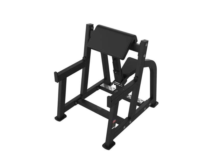 PrimePower PPF-HM44 – Preacher Curl Bench, black frame, black upholstery